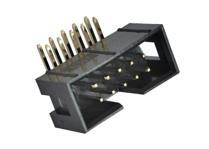 2.54 मिमी बॉक्स हैडर कनेक्टर 90 डिग्री हैडर पिंस 3.0AMP to40 ℃ से + 105 ℃