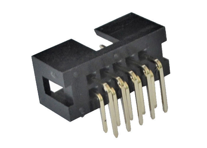 2.54 मिमी बॉक्स हैडर कनेक्टर 90 डिग्री हैडर पिंस 3.0AMP to40 ℃ से + 105 ℃