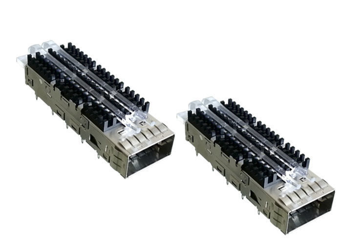QSFP14 ऑप्टिकल मॉड्यूल के लिए QSFP केज SFP केज कनेक्टर सिंगल पोर्ट
