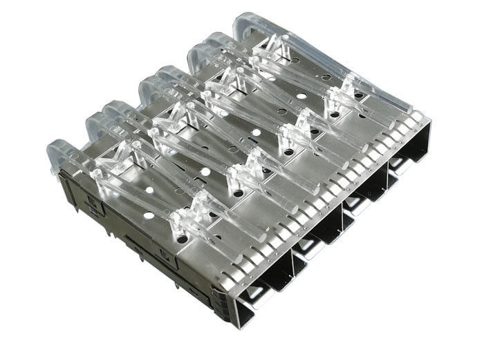 Stailness Steel CLIP SFP केज कनेक्टर 4 पोर्ट लाइट पाइप EMI टैब स्प्रिंग
