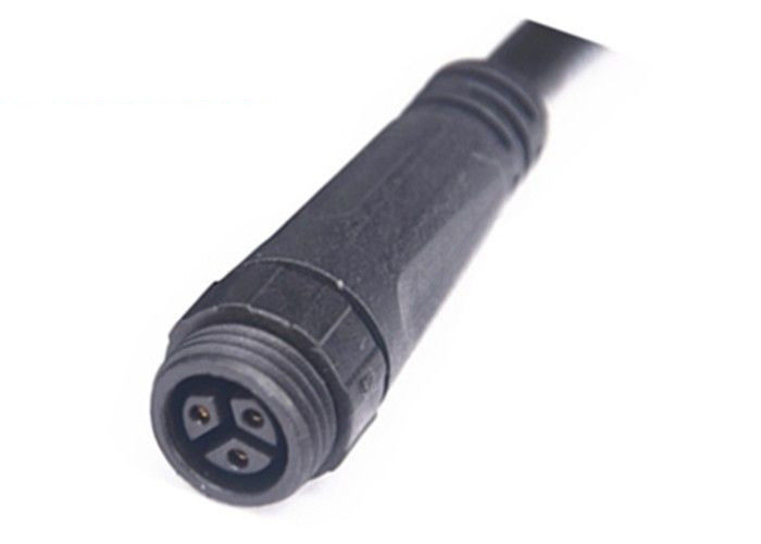 एलईडी लाइट XLR वाटरप्रूफ केबल कनेक्टर M16 3 पिन 300V पीवीसी / नायलॉन सामग्री